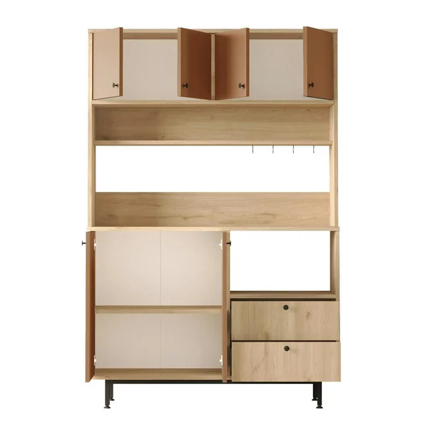 Buffet cuisine niche micro-ondes 6 portes L 120 cm JENA