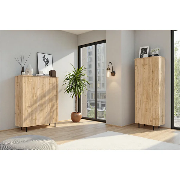 Buffet haut contemporain 80 cm chêne cadiz Marley
