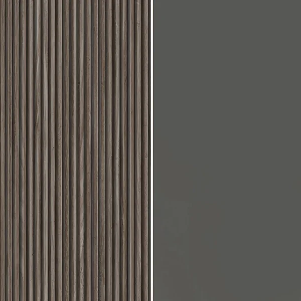 Buffet haut moderne 220 cm anthracite mat/chêne foncé Costarica