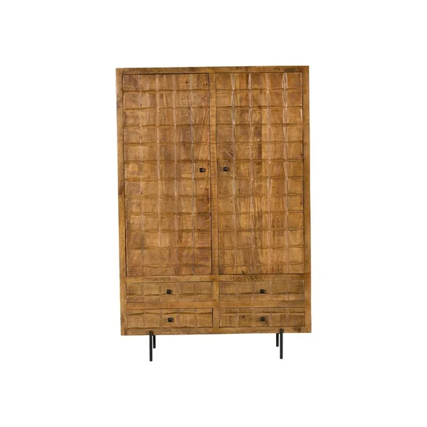 Buffet vaisselier en bois 2 portes décor damier UDA
