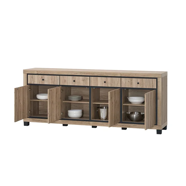 Buffet/bahut contemporain 224 cm chêne summer Eluard