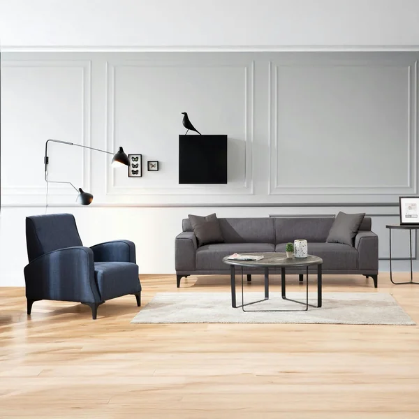 Canapé 3 places anthracite - accoudoirs larges ORSAY
