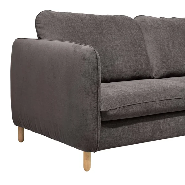 Canapé convertible tissu chenillé Portimo - Gris Foncé