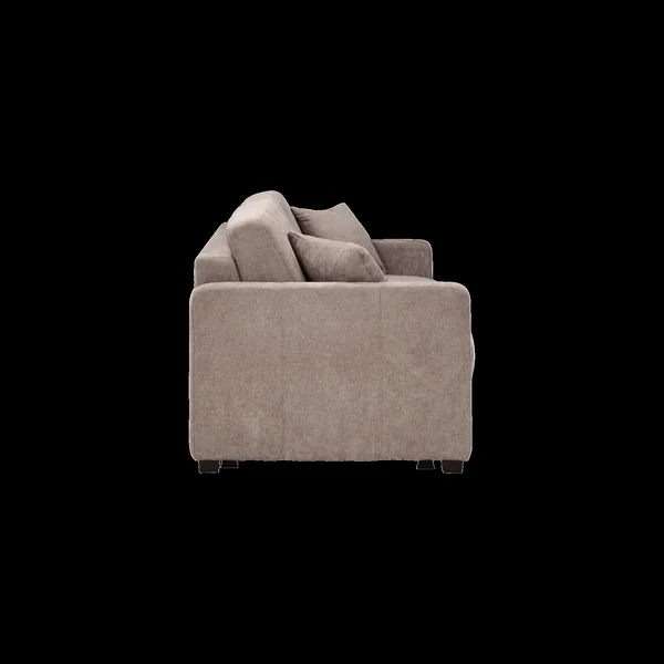 Canapé convertible tissu Parme - Beige - 4 places