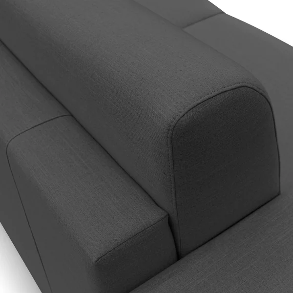 Canapé convertible tissu recyclé déhoussable Alizée - Anthracite - 3 places
