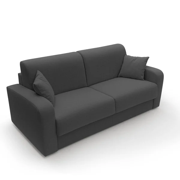 Canapé convertible tissu recyclé déhoussable Alizée - Anthracite - 3 places