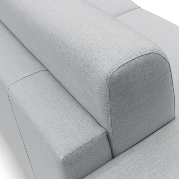 Canapé convertible tissu recyclé déhoussable Alizée - Gris Clair - Grand 3 places