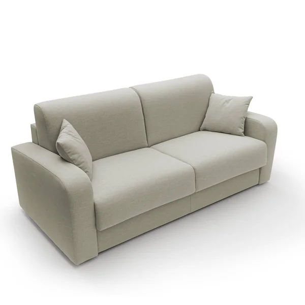 Canapé convertible tissu recyclé déhoussable Alizée - Lin - 3 places