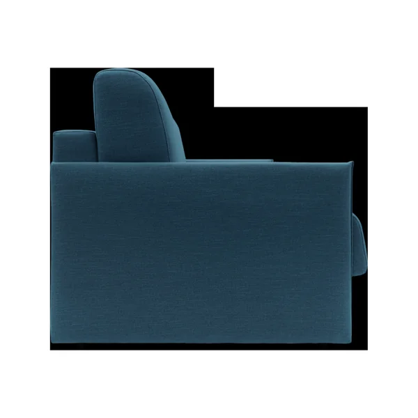 Canapé convertible tissu recyclé déhoussable Arthur - Bleu Canard - Grand 2 places