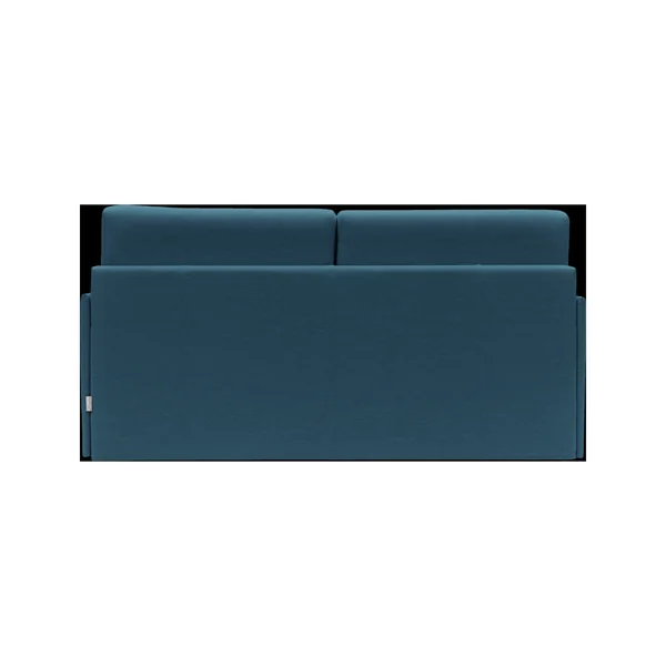 Canapé convertible tissu recyclé déhoussable Arthur - Bleu Canard - Grand 3 places