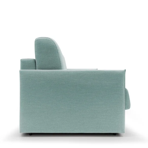 Canapé convertible tissu recyclé déhoussable Arthur - Bleu Ciel - Grand 3 places