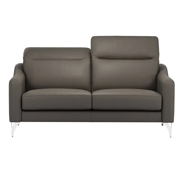 Canapé cuir têtières relevables Ben - Ardoise - 3 places