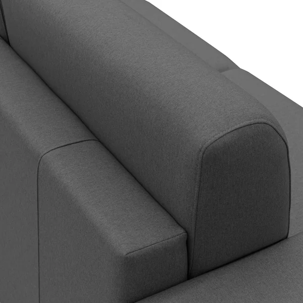 Canapé d'angle convertible et réversible tissu déhoussable Aubin - Anthracite - 3 places