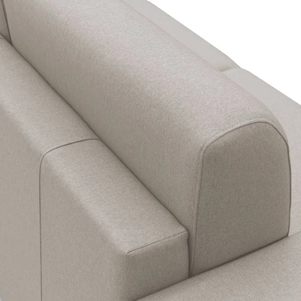 Canapé d'angle convertible et réversible tissu déhoussable Aubin - Lin - Grand 2 places