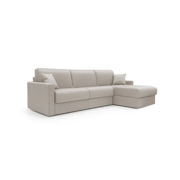 Canapé d'angle convertible et réversible tissu déhoussable Aubin - Lin - Grand 3 places