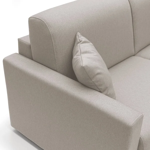 Canapé d'angle convertible et réversible tissu déhoussable Aubin - Lin - Grand 3 places