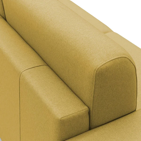 Canapé d'angle convertible et réversible tissu déhoussable Aubin - Moutarde - 3 places