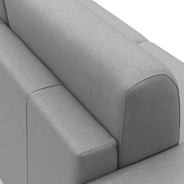 Canapé d'angle convertible et réversible tissu déhoussable Aubin - Taupe - 3 places
