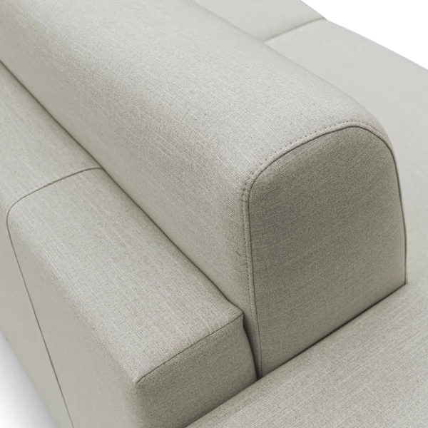 Canapé d'angle convertible et réversible tissu recyclé déhoussable Alizée - Lin - Grand 2 places