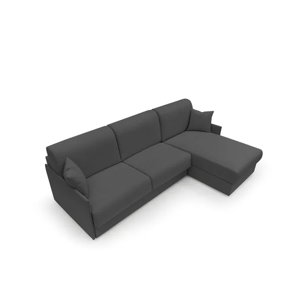 Canapé d'angle convertible et réversible tissu recyclé déhoussable Arthur - Anthracite - Grand 3 places