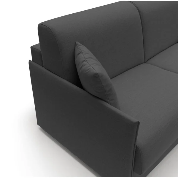 Canapé d'angle convertible et réversible tissu recyclé déhoussable Arthur - Anthracite - Grand 3 places