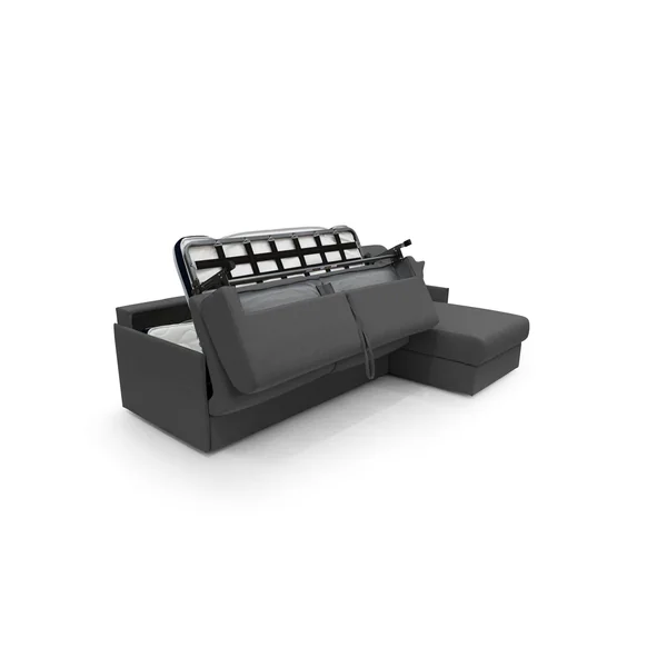Canapé d'angle convertible et réversible tissu recyclé déhoussable Arthur - Anthracite - Grand 3 places