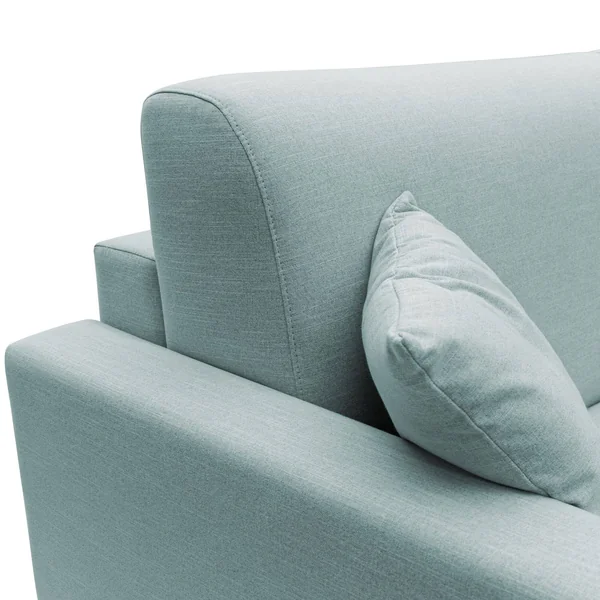 Canapé d'angle convertible et réversible tissu recyclé déhoussable Aubin - Bleu Ciel - Grand 3 places