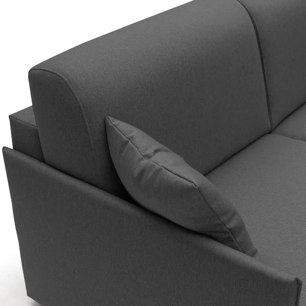 Canapé d'angle réversible tissu déhoussable Arthur - Anthracite - 3 places