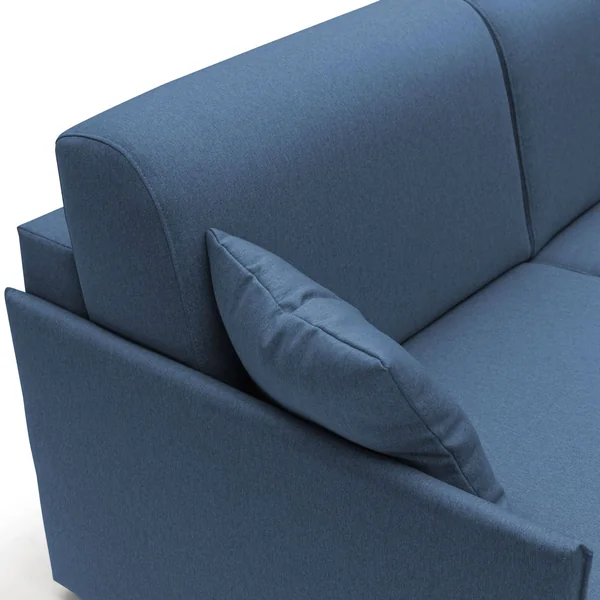 Canapé d'angle réversible tissu déhoussable Arthur - Bleu - Grand 3 places