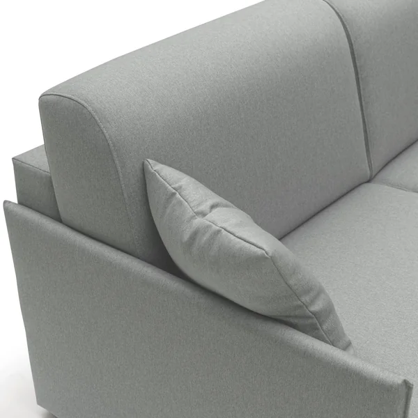 Canapé d'angle réversible tissu déhoussable Arthur - Gris - 3 places