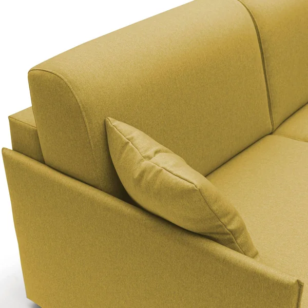 Canapé d'angle réversible tissu déhoussable Arthur - Moutarde - 3 places