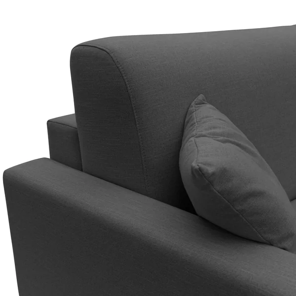 Canapé d'angle réversible tissu recyclé déhoussable Aubin - Anthracite - 3 places