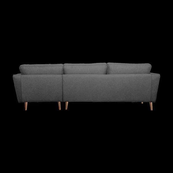 Canapé d'angle tissu Ondine - Anthracite - Canapé angle droit