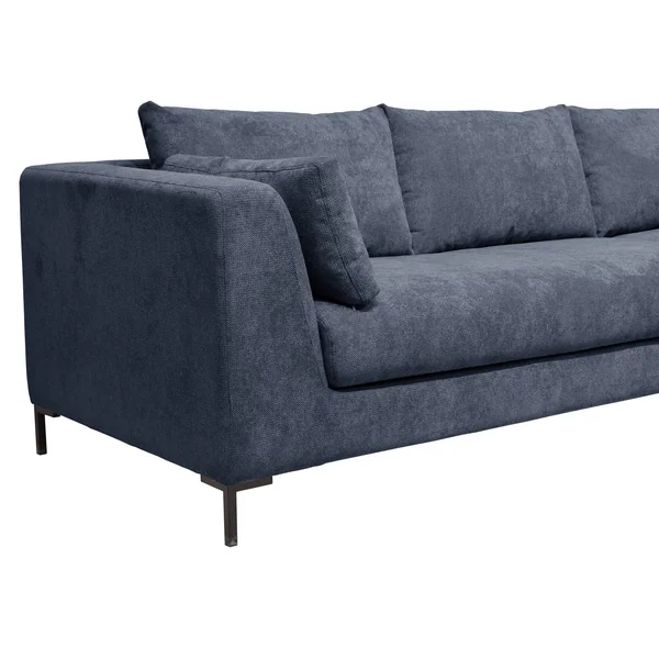 Canapé d'angle tissu Pornic - Bleu Marine - Canapé angle droit