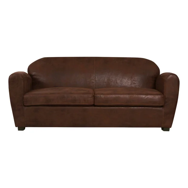 Canapé microfibre aspect cuir vieilli Owen - 3 places