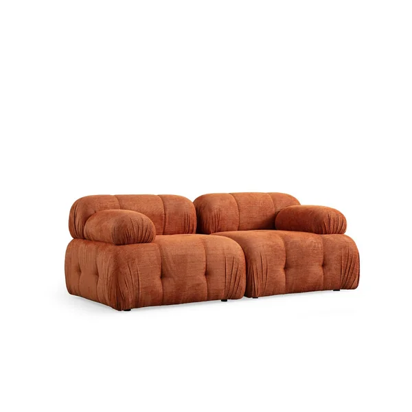 Canapé modulable 2 places rouille, assise profonde 190 cm ICA
