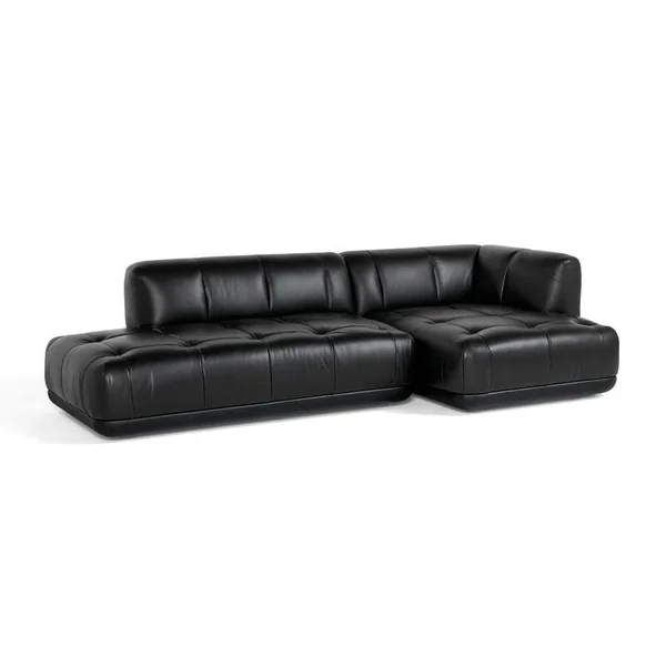 Canapé QUILTON Combinaison 21 L 281 Cuir Sense noir HAY