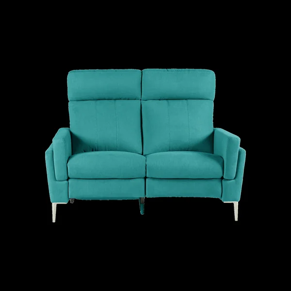 Canapé relax électrique tissu Boston - Bleu Pétrole - 2 places - relax à gauche
