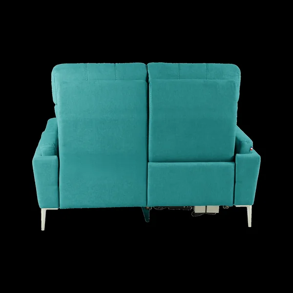 Canapé relax électrique tissu Boston - Bleu Pétrole - 2 places - relax à gauche