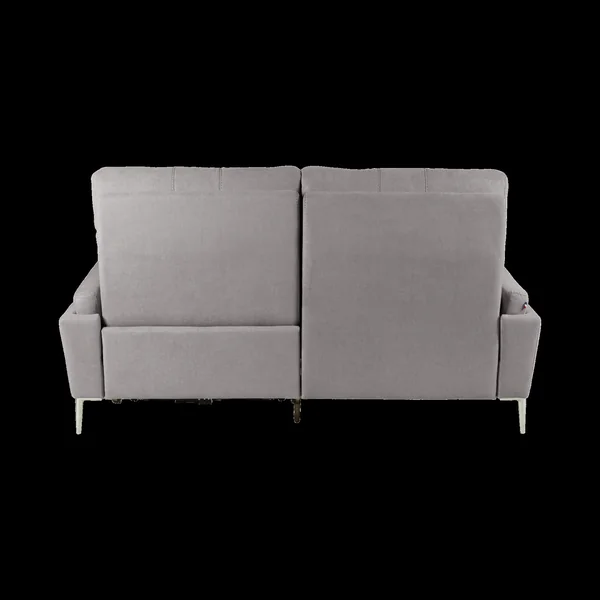 Canapé relax électrique tissu Boston - Gris Clair - 3 places - relax à droite