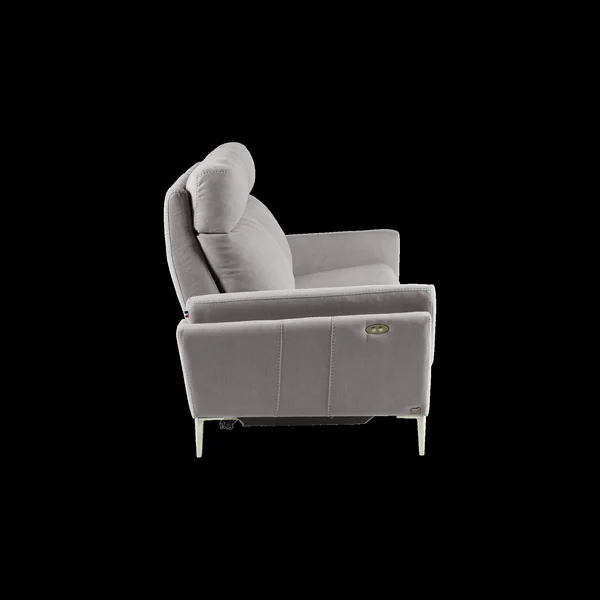 Canapé relax électrique tissu Boston - Gris Clair - 3 places