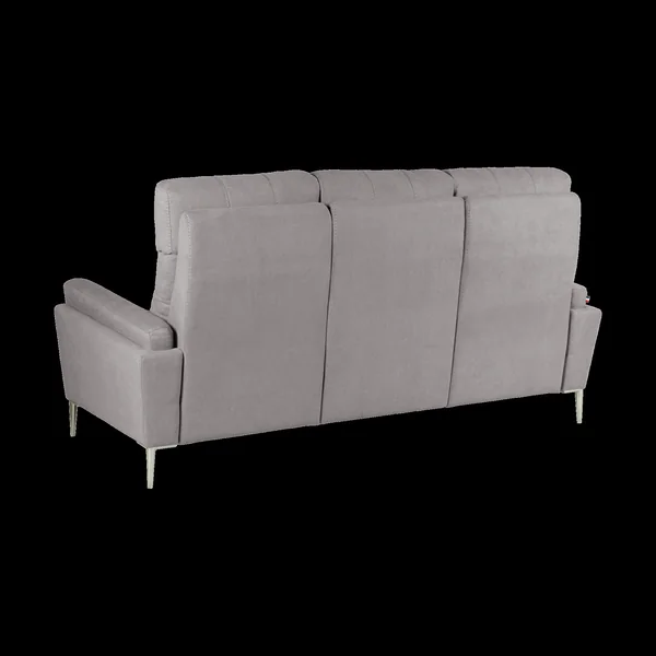 Canapé tissu Boston - Gris Clair - Grand 3 places