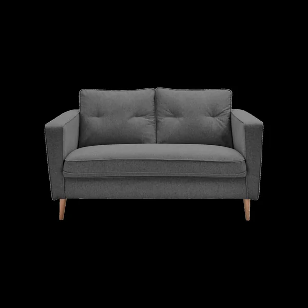 Canapé tissu Ondine - Anthracite - 2 places