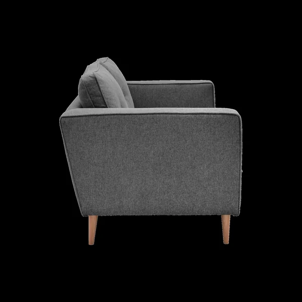 Canapé tissu Ondine - Anthracite - 2 places
