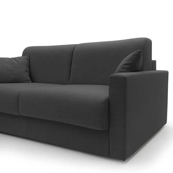 Canapé tissu recyclé déhoussable Aubin - Anthracite - 3 places