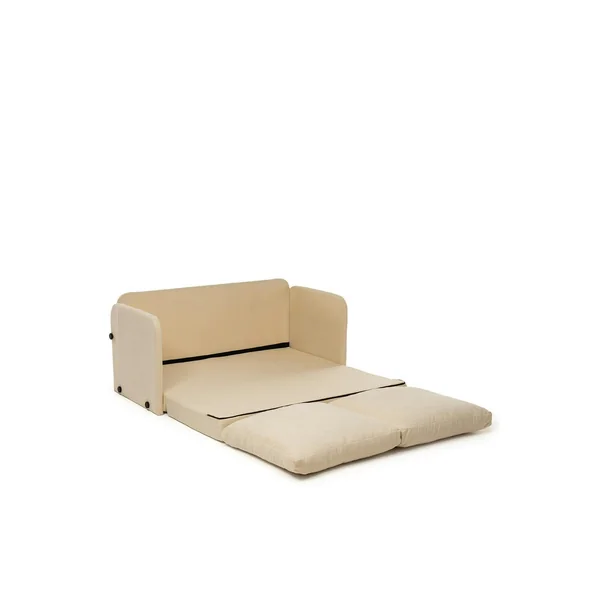 Canapé-lit d'appoint en tissu crème, 2 personnes ORURO