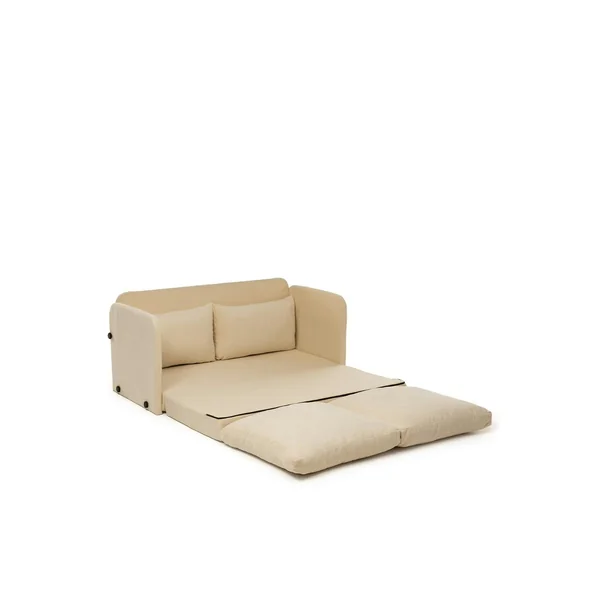 Canapé-lit d'appoint en tissu crème, 2 personnes ORURO