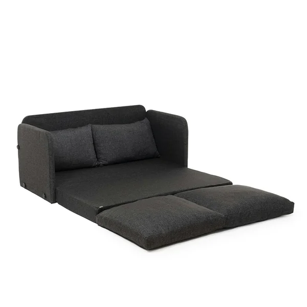 Canapé-lit en lin gris foncé, 2 personnes 140 cm ORURO