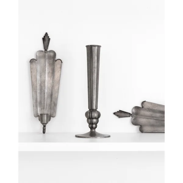 Cast Pewter Vase by Edvin Ollers, 1950