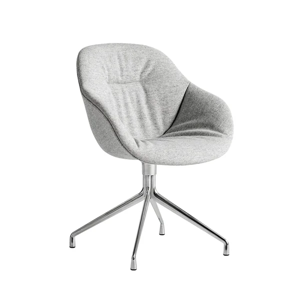 Chaise ABOUT A CHAIR AAC 121 SOFT Hallingdal 116/ aluminium poli HAY